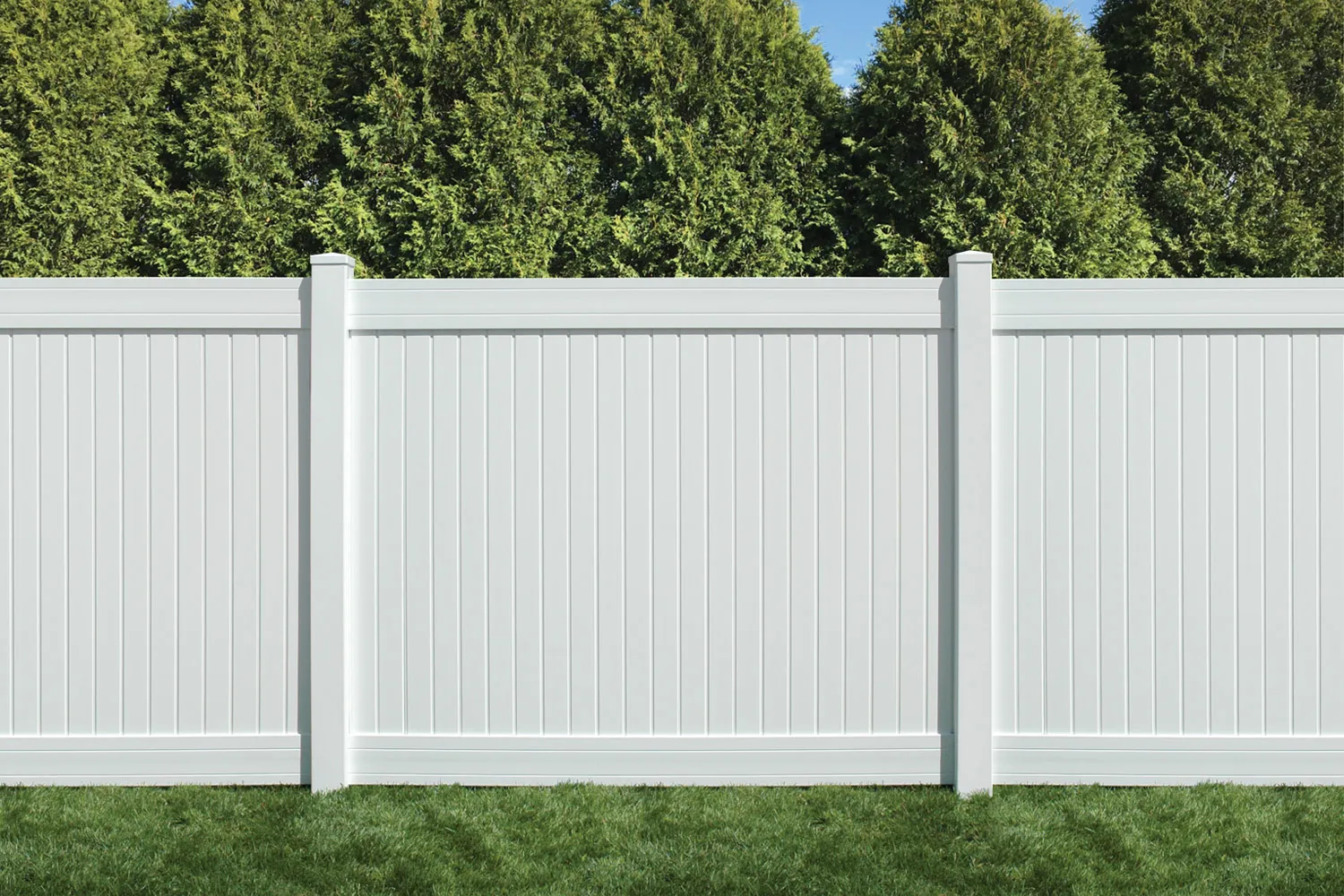 6' x 8' Wexford Privacy Fence Panels and Gate White 1004 - Privacy Fence