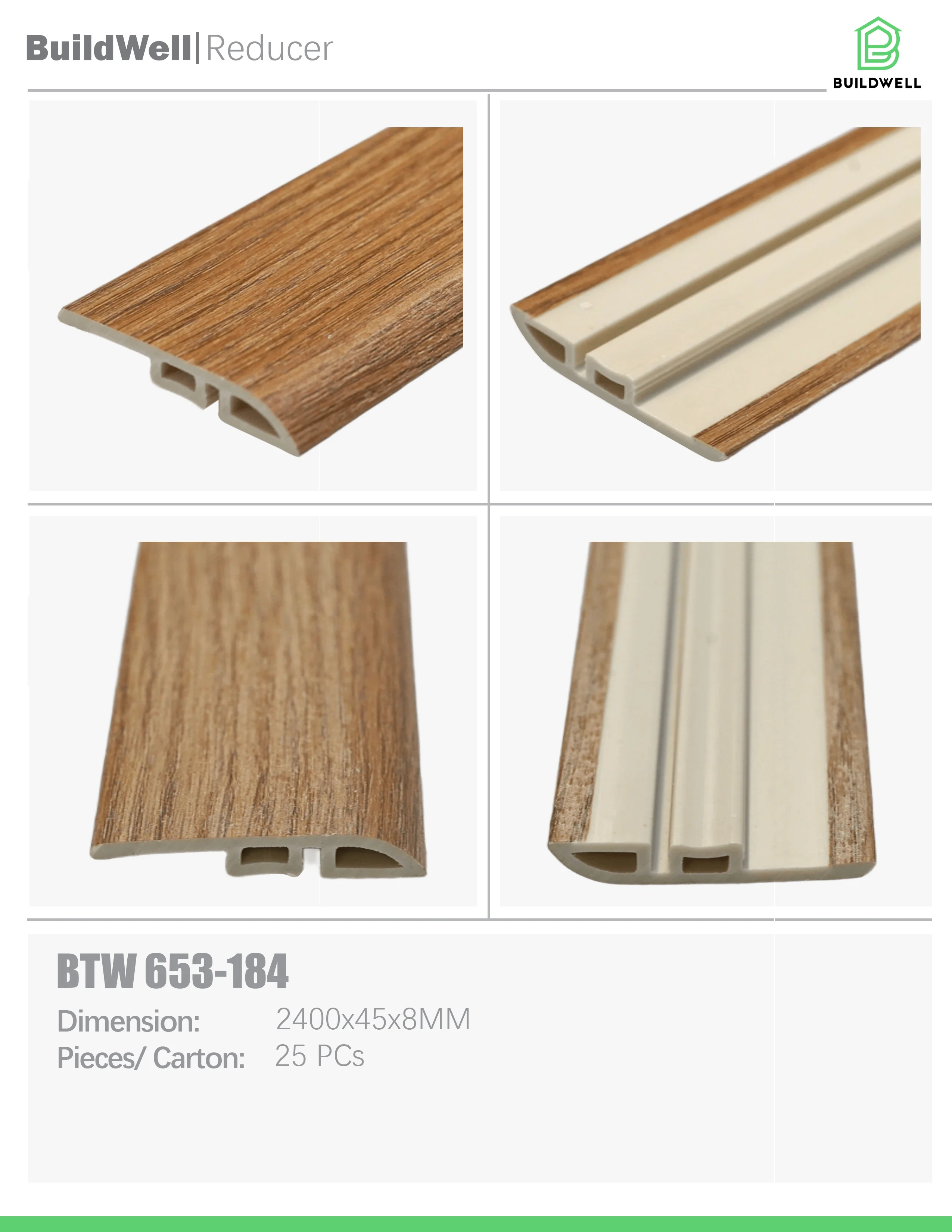 Vinyl Floor Reducer Heritage Brown image 1