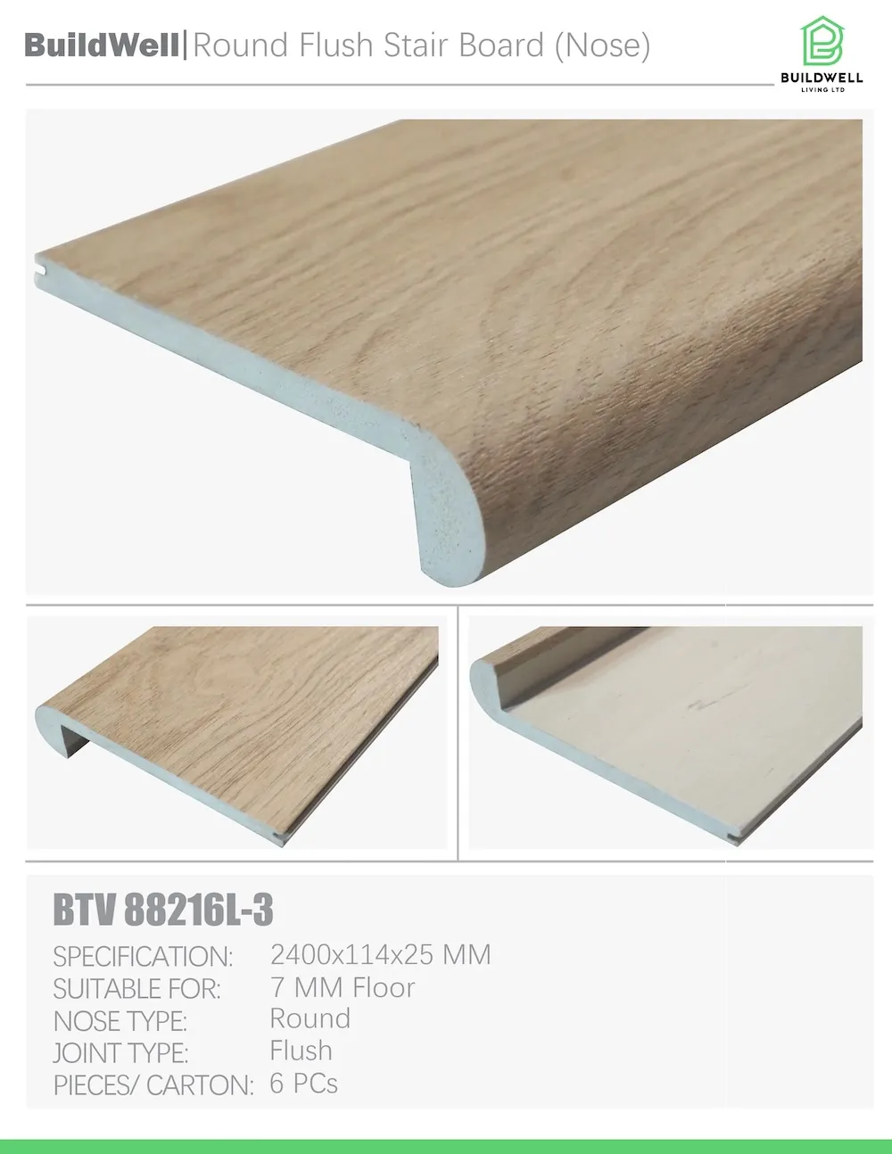 Vinyl Floor Round Nose Glacier Mist image 1